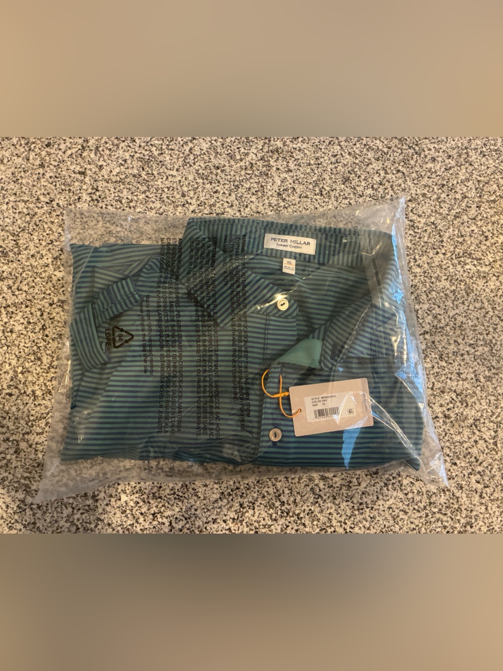 Peter Millar Hales Summer Comfort Polo Sport Navy Men’s XL NWT